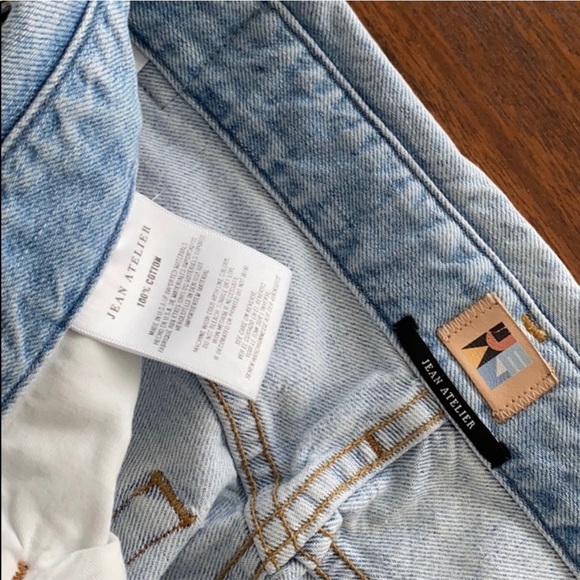 NWOT Jean Atelier Flip Fold-Over High-Rise Straight Leg Jeans Size 28 - Picture 11 of 11